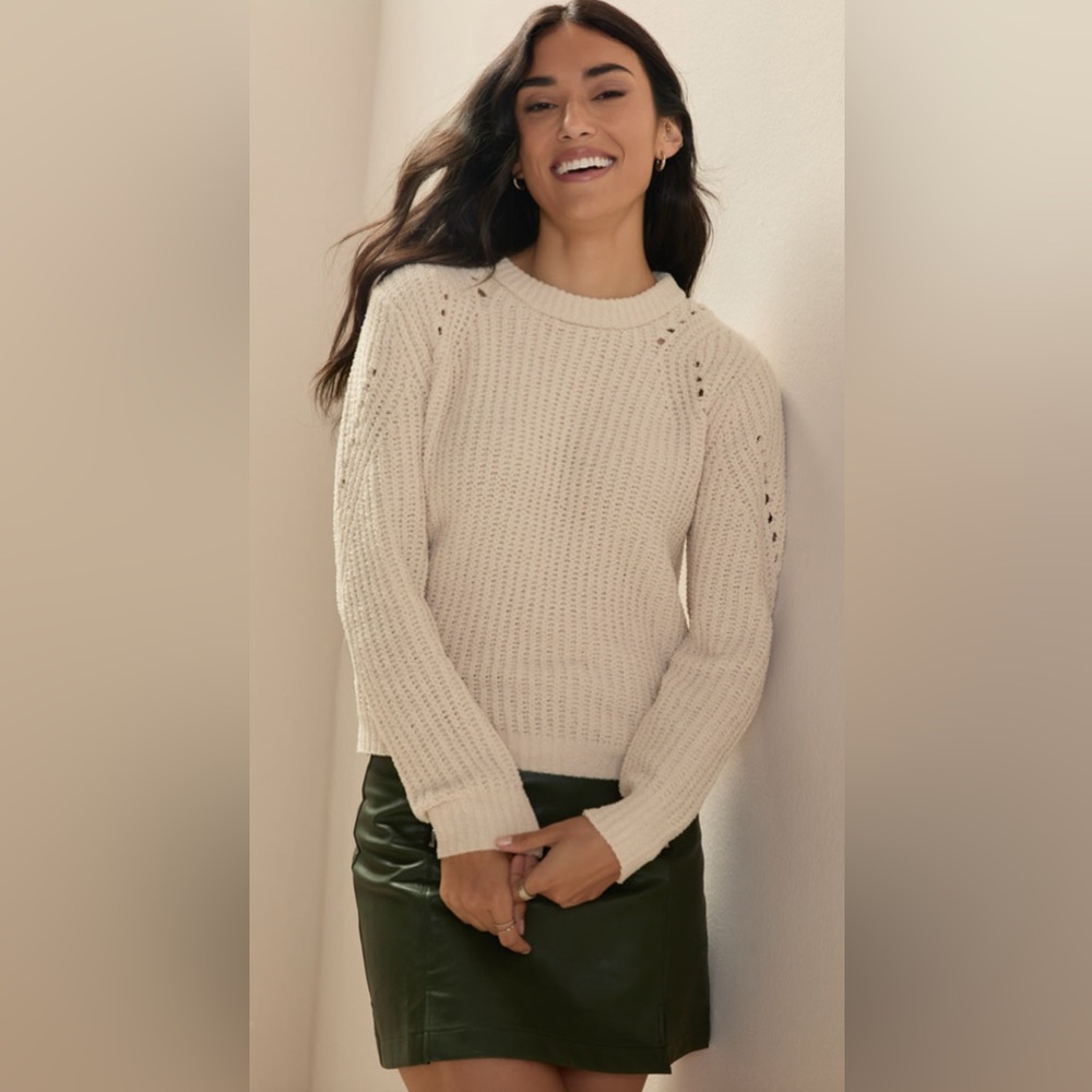 New Francesca’s Evonne Crew Neck Pullover Sweater